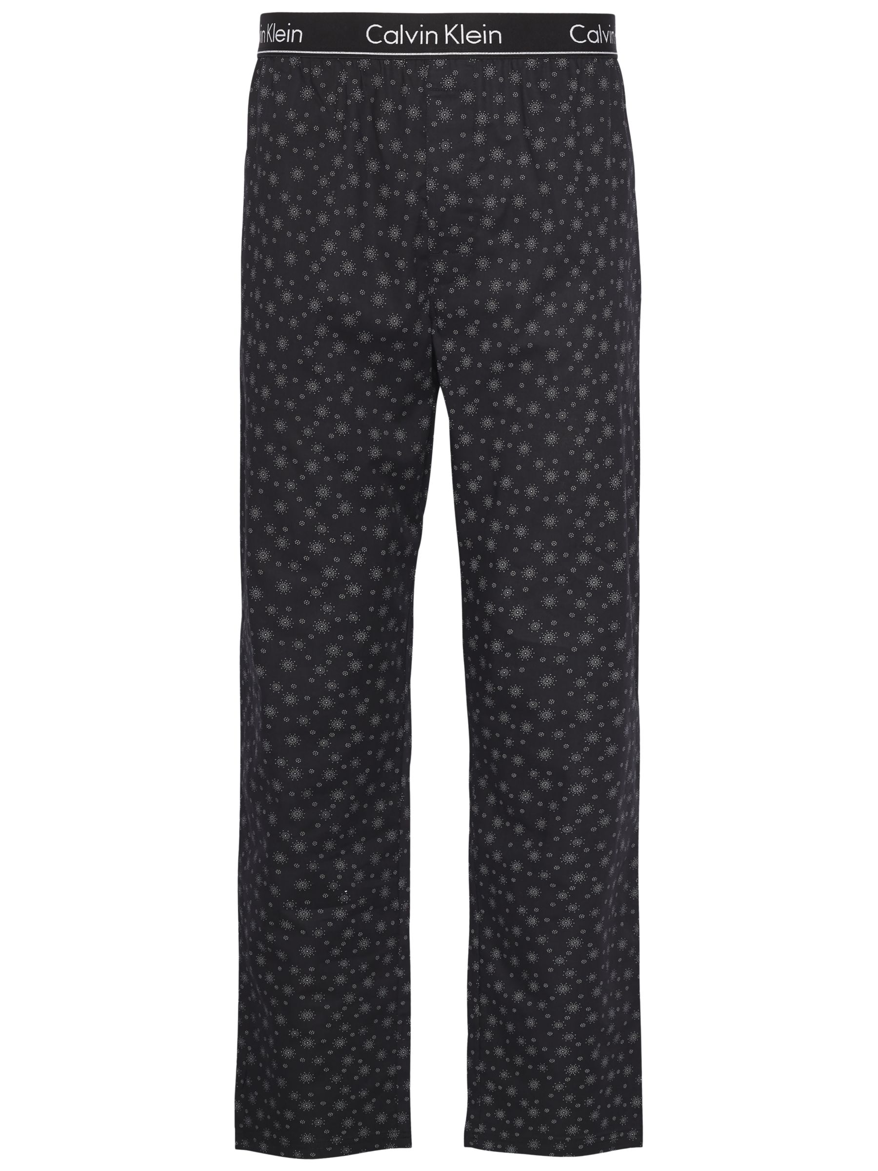 Calvin Klein Star Pattern Cotton Pyjama Pants, Black