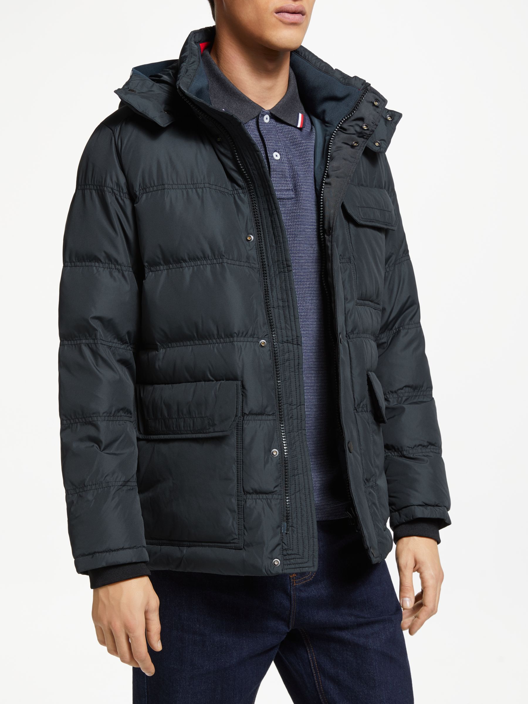 tommy hilfiger hooded down bomber