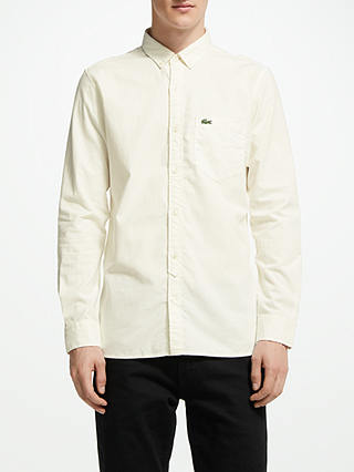 Lacoste Long Sleeve Slim Fit Oxford Shirt, White