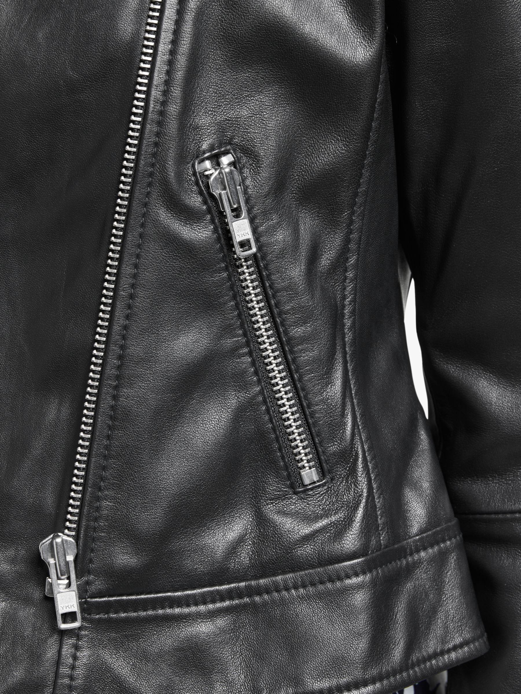 Boden Morleigh Leather Jacket, Black, 14