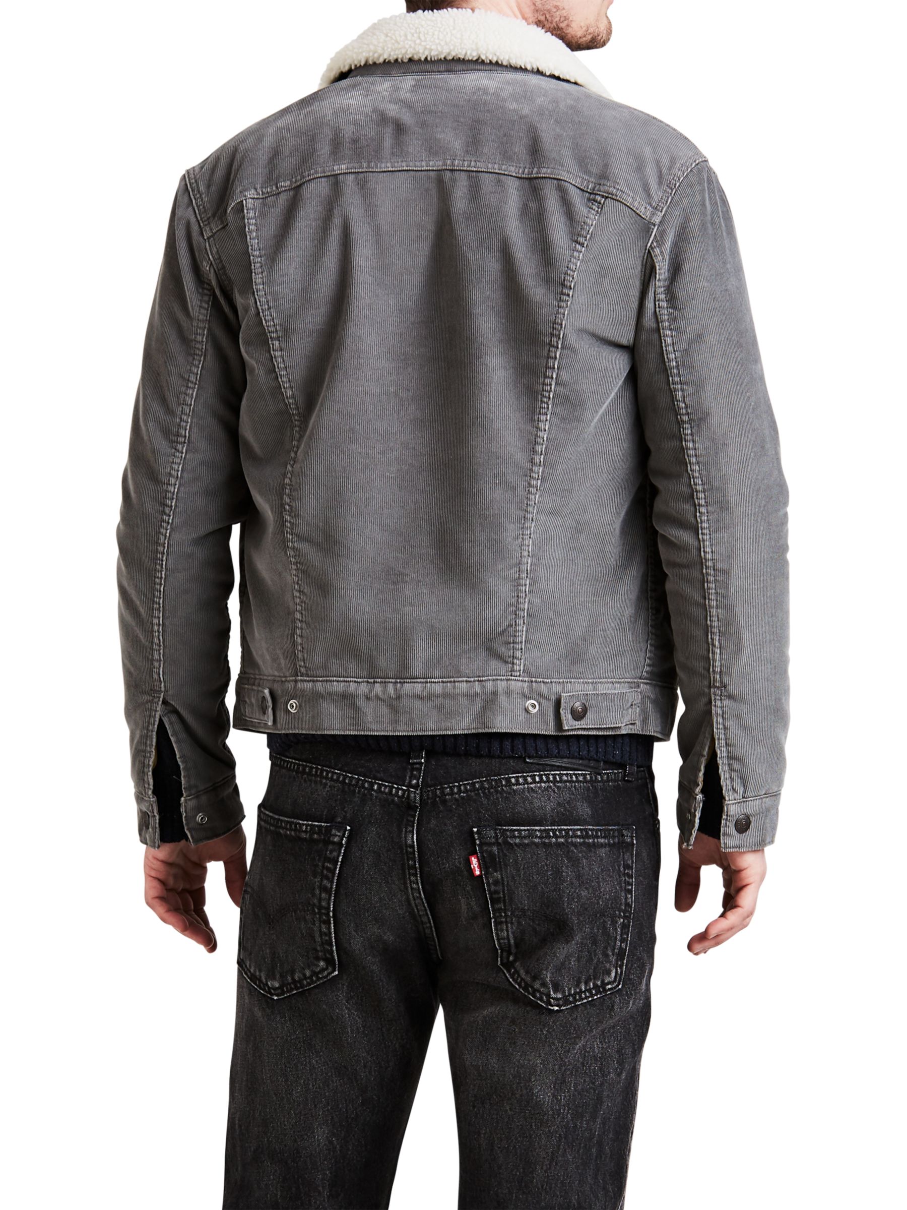 levis sherpa jacket grey