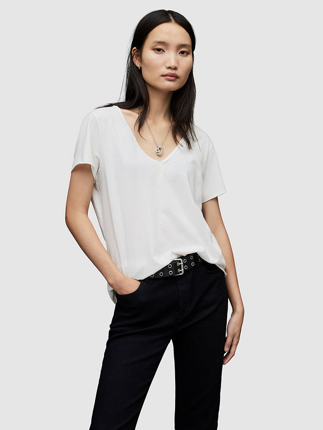 AllSaints Emelyn Tonic T-Shirt, Chalk White