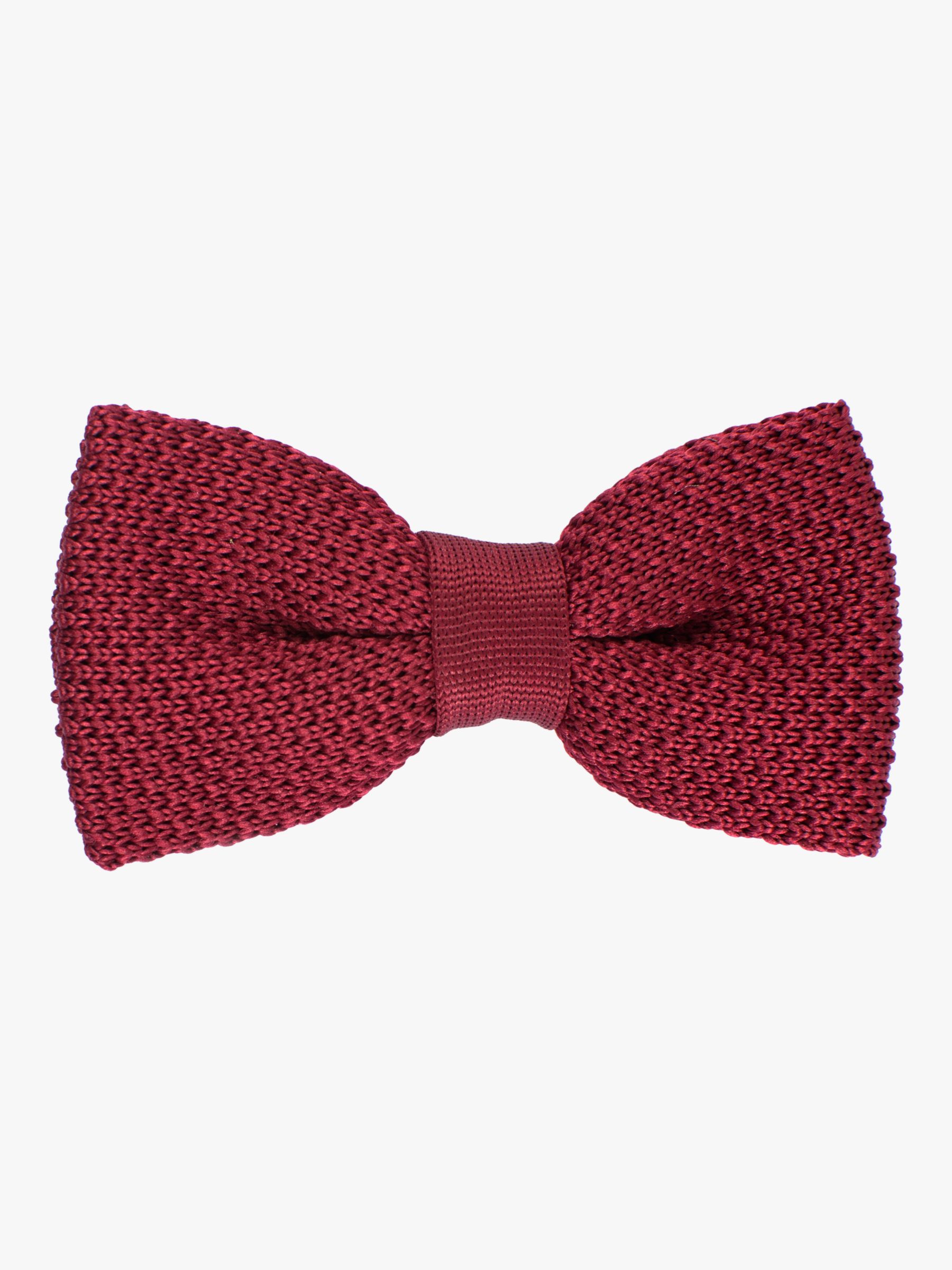 John Lewis & Partners Heirloom Collection Children's Knitted Bow Tie, Burgundy