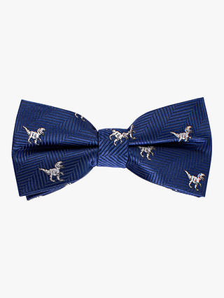 John Lewis & Partners Heirloom Collection Boys' T-Rex Bow Tie, Blue