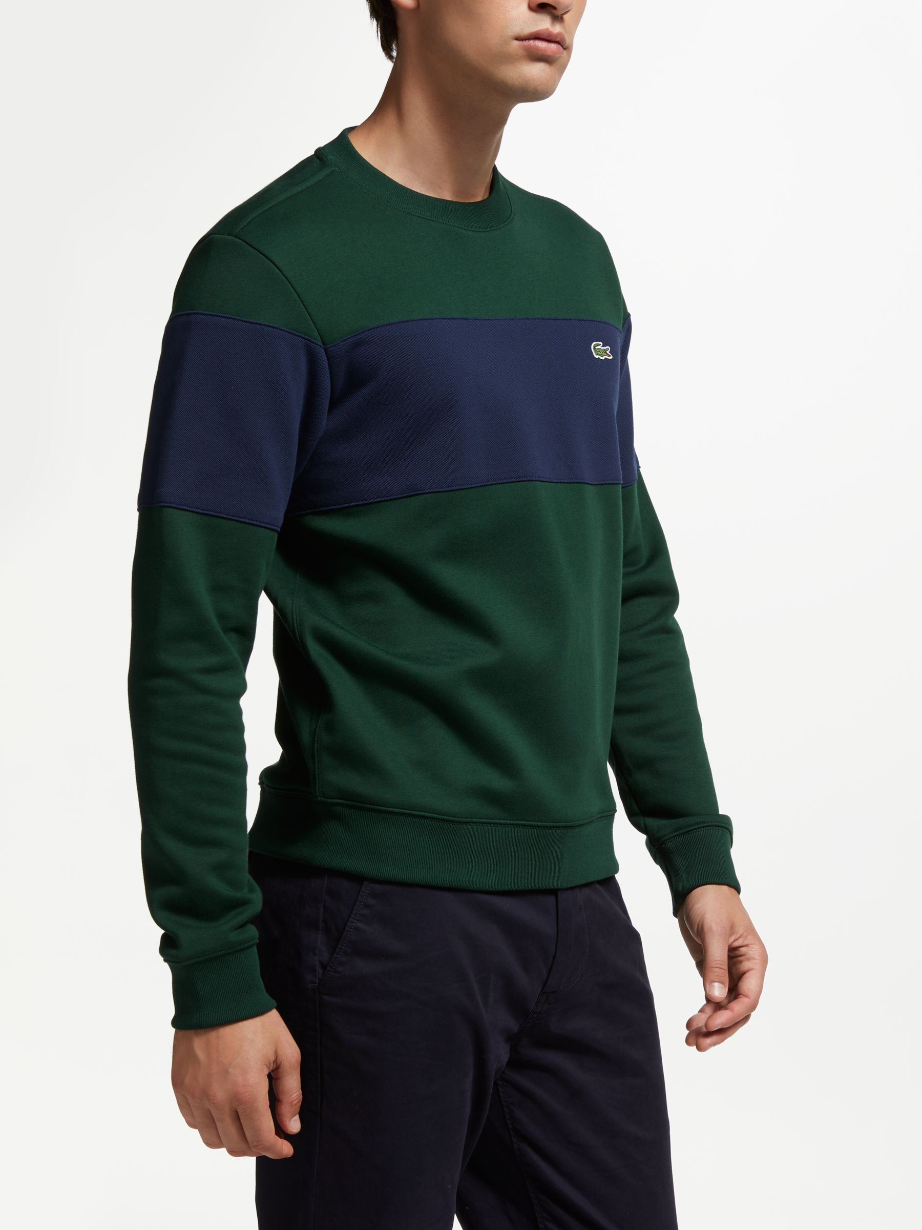 lacoste block crew sweatshirt