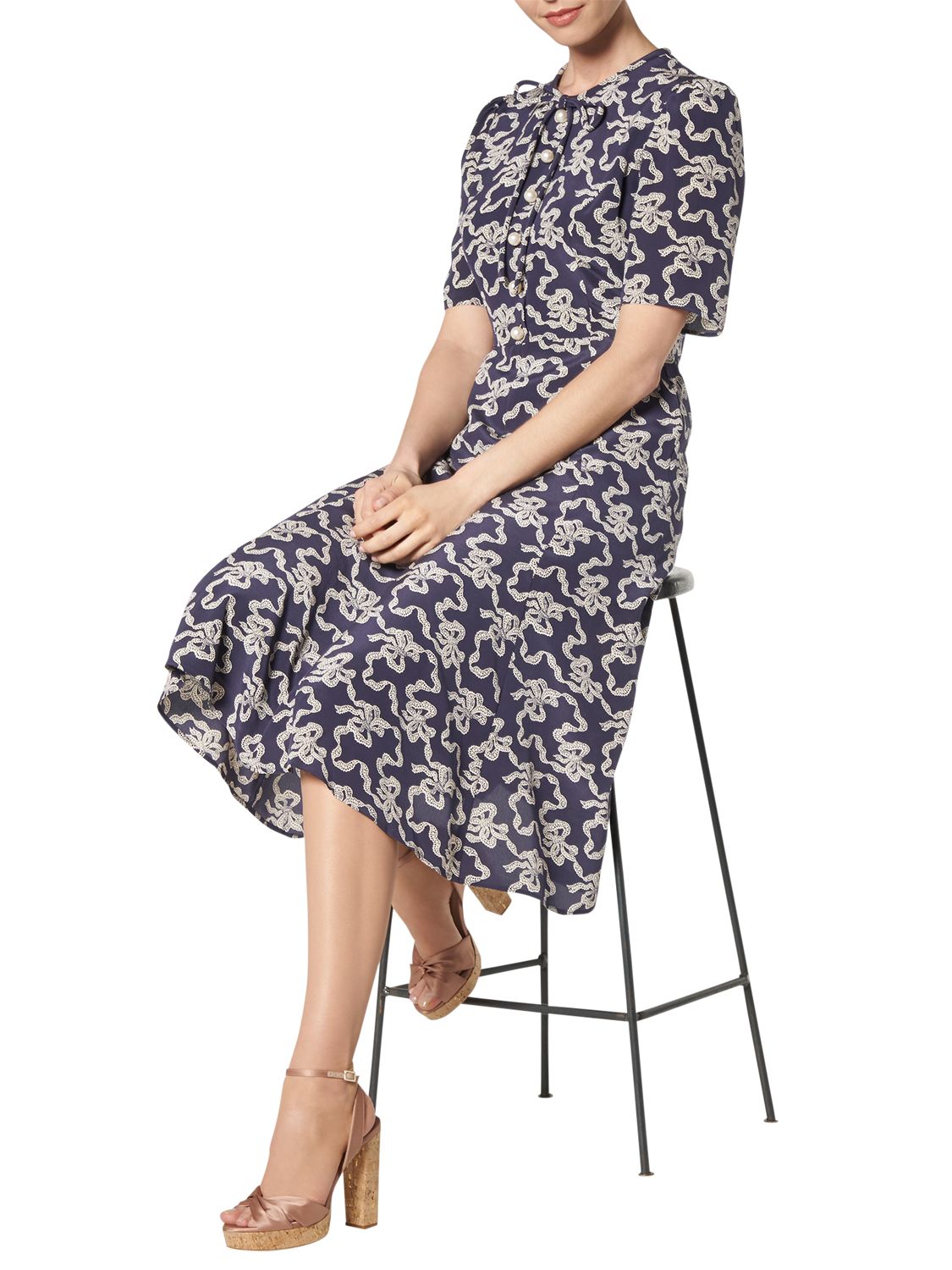 lk bennett montana silk dress