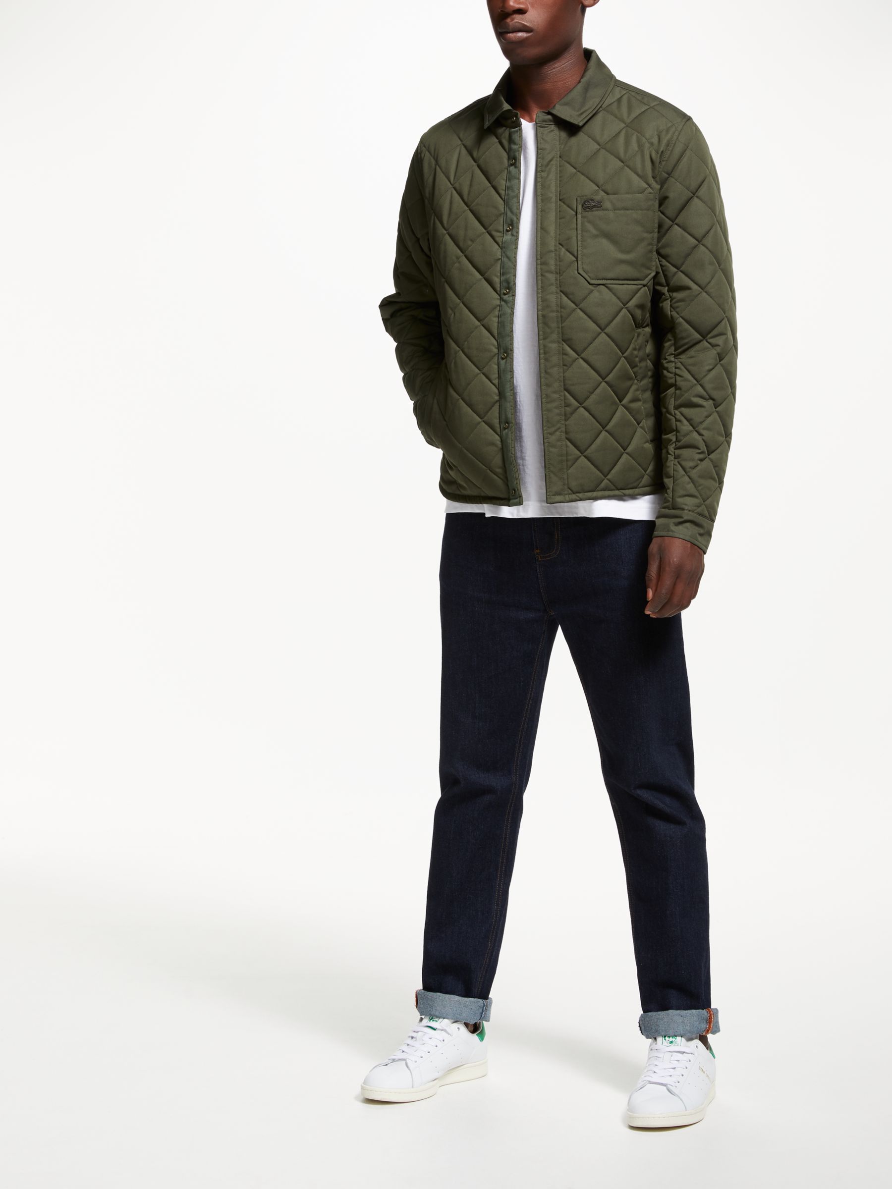 lacoste mens quilted jacket