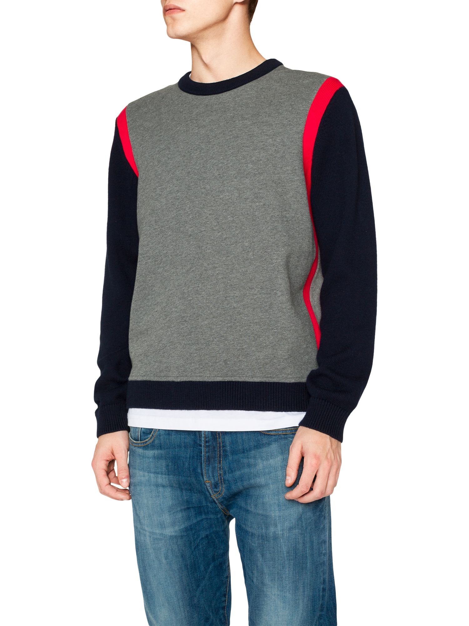 PS Paul Smith Mixed Pullover Jumper, Navy