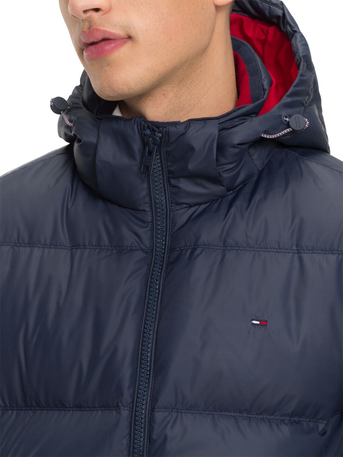tommy jeans essential hooded down jacket mens