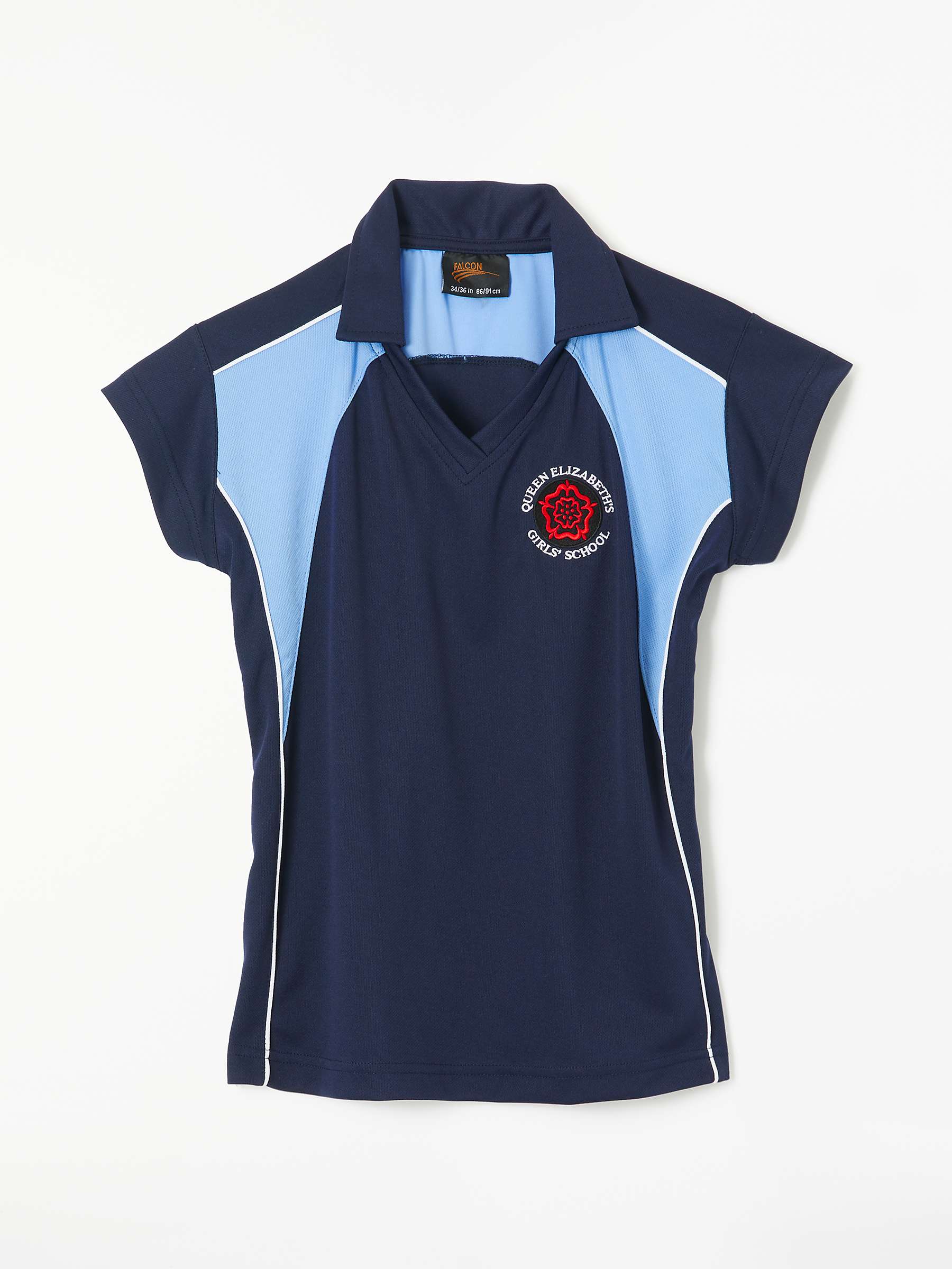 Buy New Year 7/8/9 - Queen Elizabeth's Girls' School Polo Shirt, Navy Online at johnlewis.com