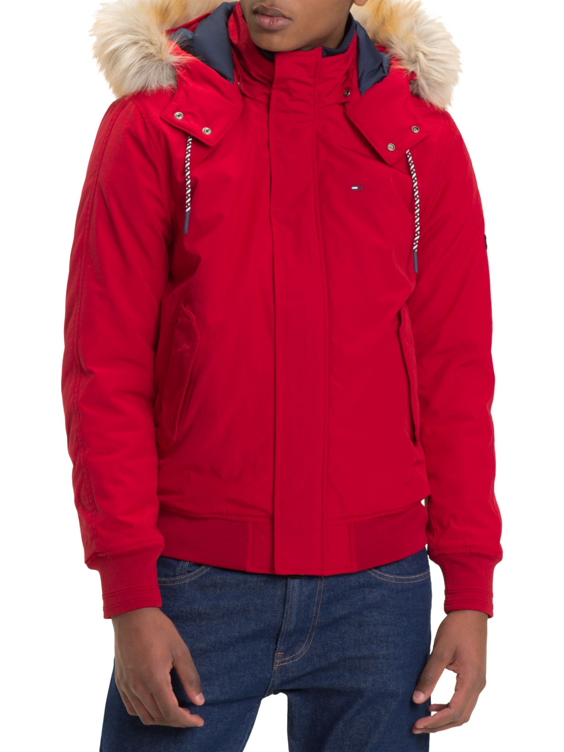 tommy hilfiger bomber jacket red