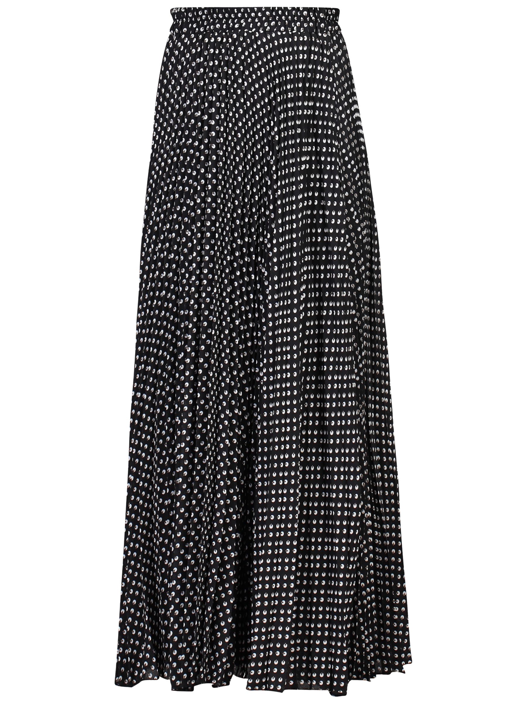 black polka dot maxi skirt