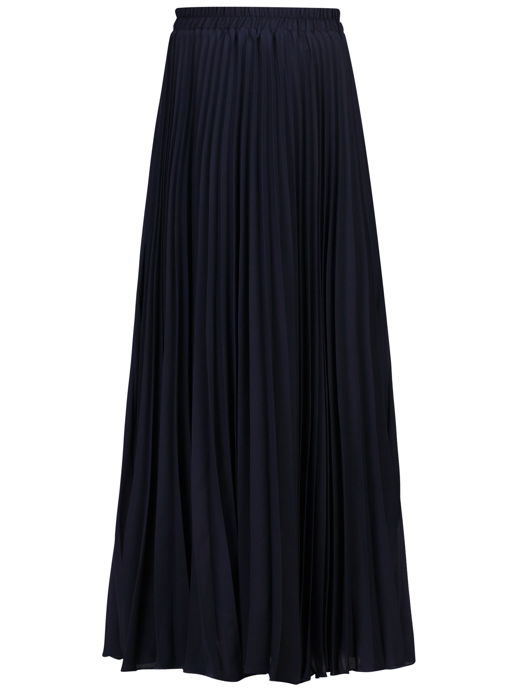 navy pleated maxi skirt