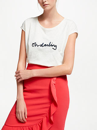 Boden Robyn Jersey T-Shirt, Ivory Oh Darling