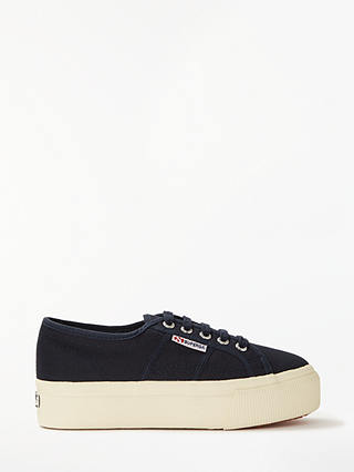 Superga 2790 Acotw Linea Up and Down Flatform Canvas Trainers, Navy