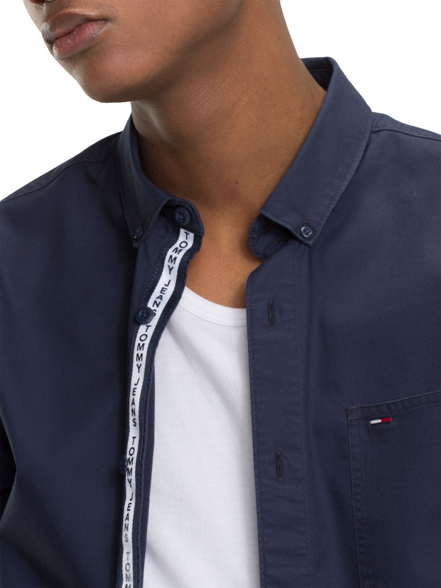 tommy jeans tape detail shirt