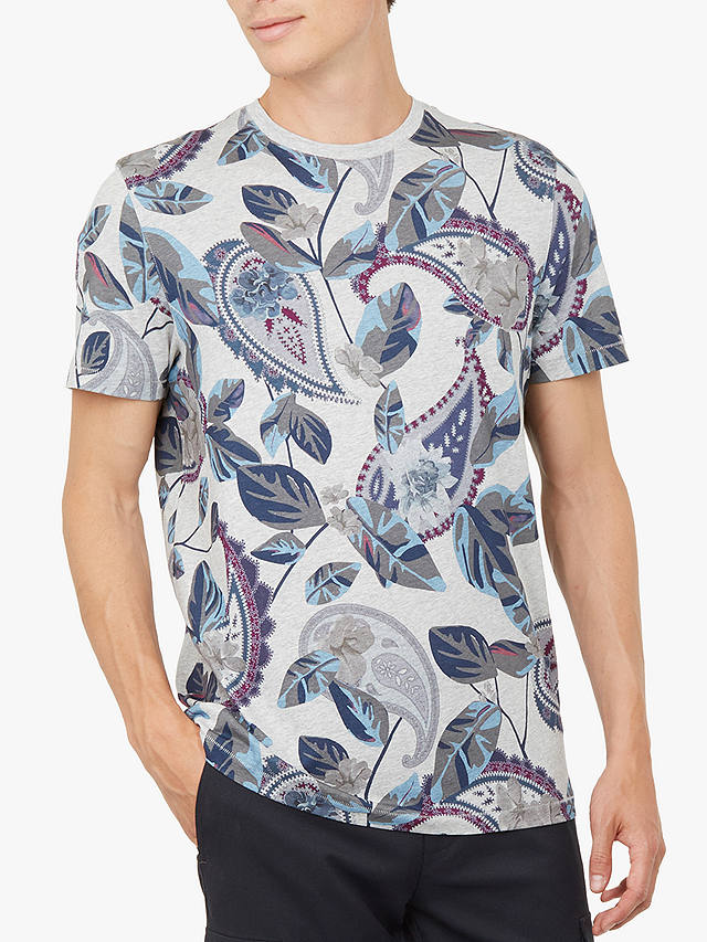 Ted Baker Lewii T-Shirt, Grey at John Lewis & Partners