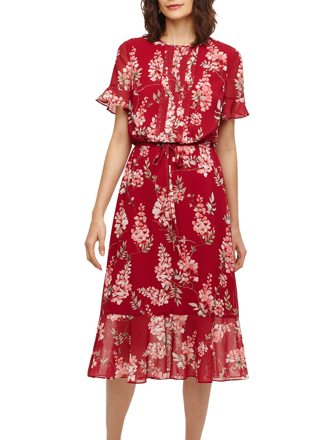 Phase Eight Helia Floral Dress, Bright Lipstick at John Lewis & Partners