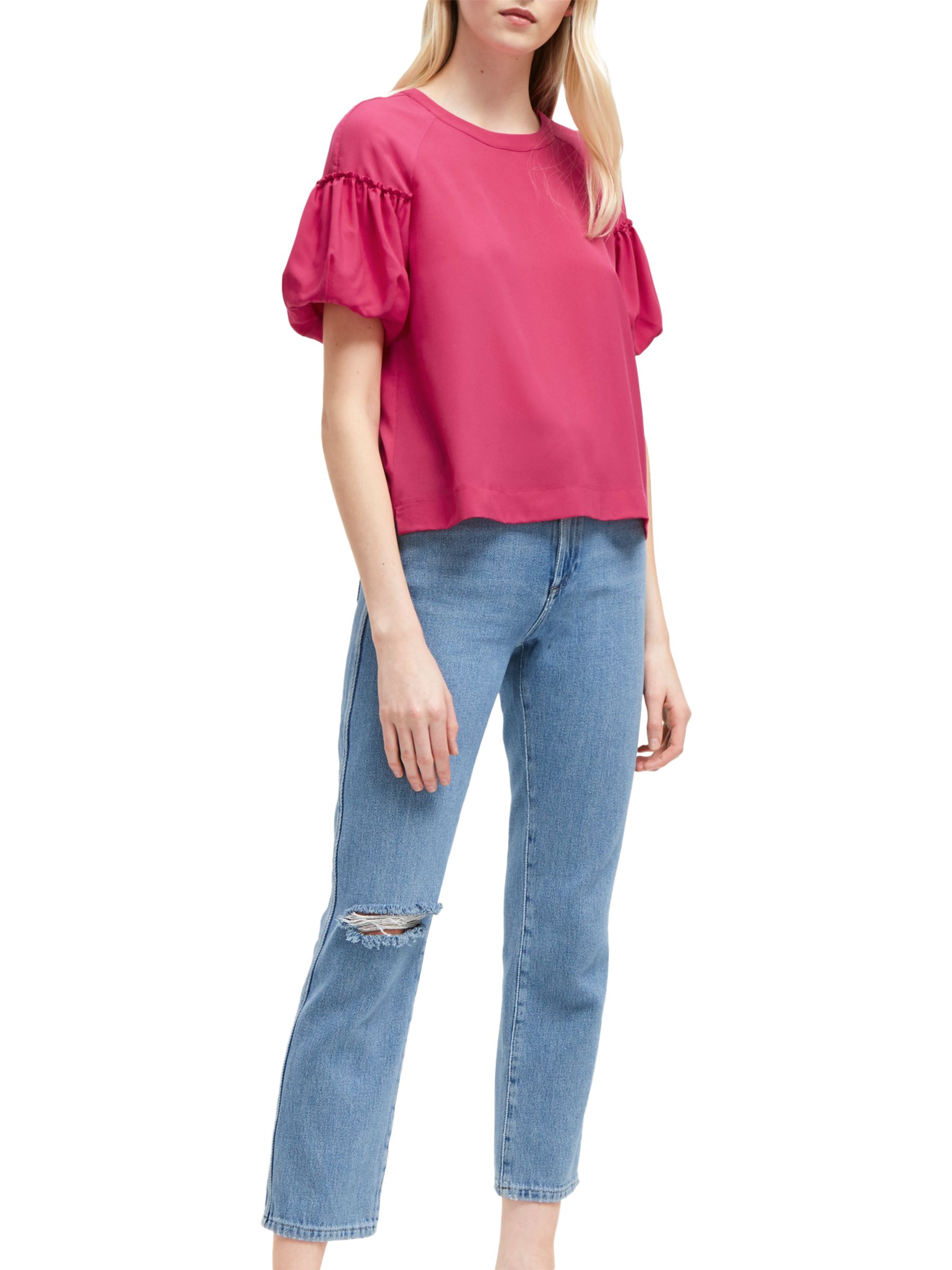 French Connection Puff Sleeve Top