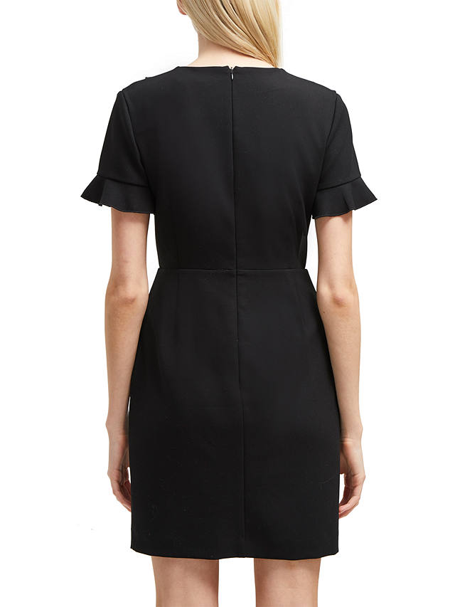 French Connection Stretch Frill Dress, Black