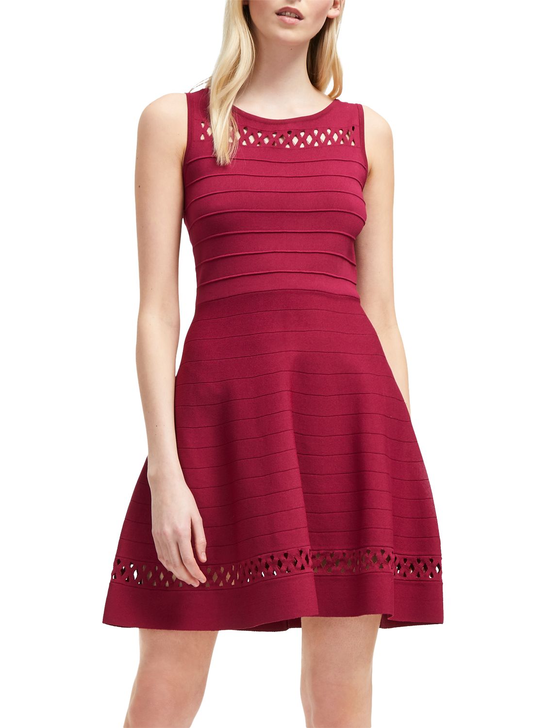 French Connection Crepe Knit Fit Flare Dress