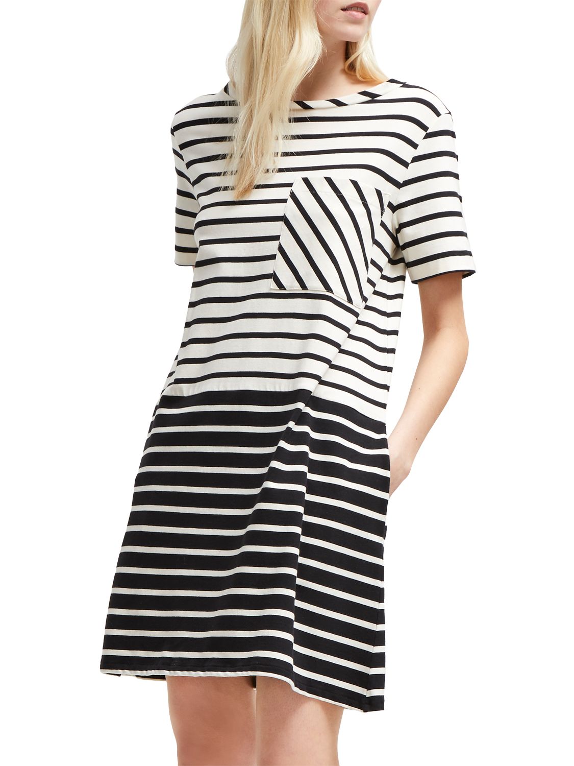 French Connection Striped Pocket Dress, Multi