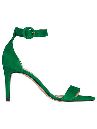 L.K.Bennett Dora Stiletto Sandals, Green Suede