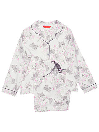 Minijammies Girls' Sienna Butterfly Print Pyjamas, Pink