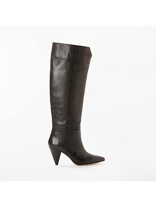 Kin Sibylla Leather Cone Heel Knee High Boots