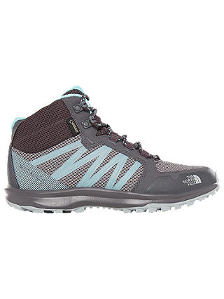 The North Face Litewave Fastpack Mid GTX Women's Hiking Shoes, Blackened Pearl/Aqua