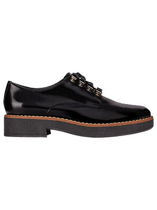 Geox Women's Adrya Lace Up Brogues, Black Leather at John Lewis & Partners