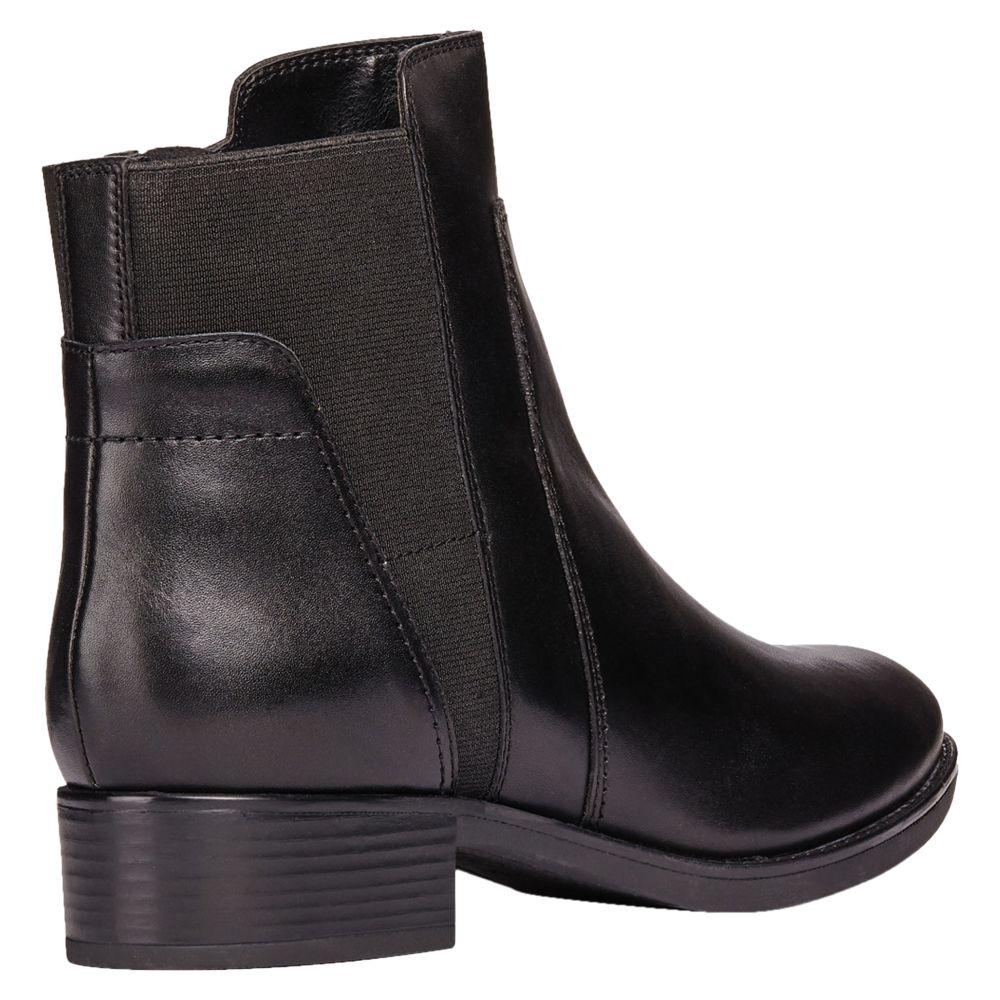 black leather flat chelsea boots womens
