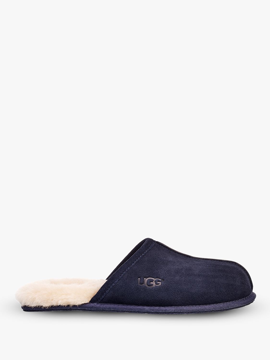 UGG Scuff Suede Slippers, Navy at John Lewis & Partners