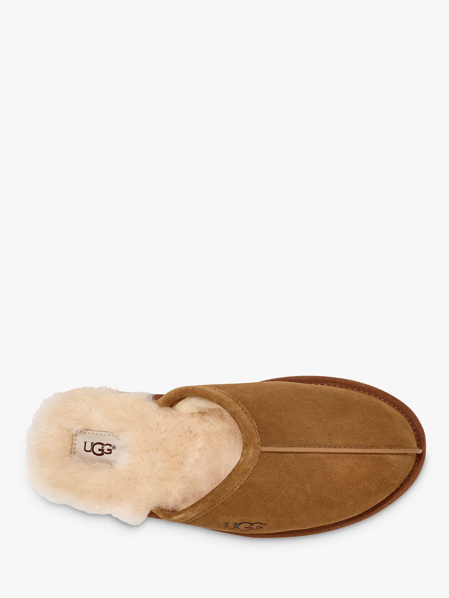 UGG Scuff Suede Slippers, Chestnut at John Lewis & Partners