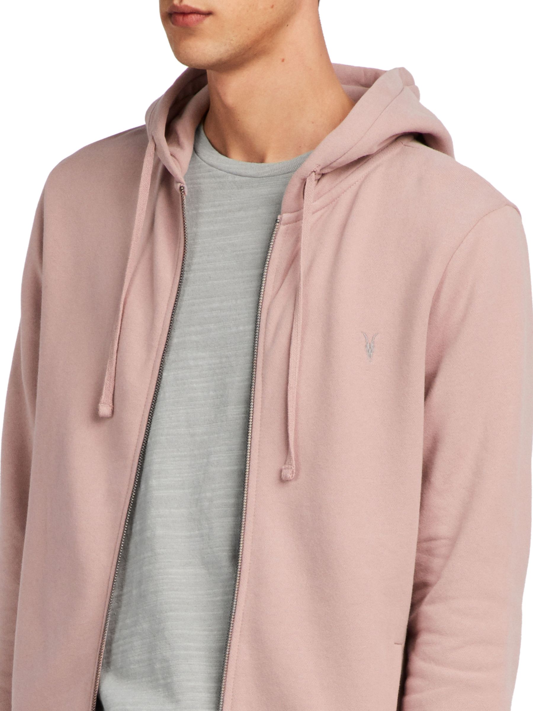 all saints pink hoodie