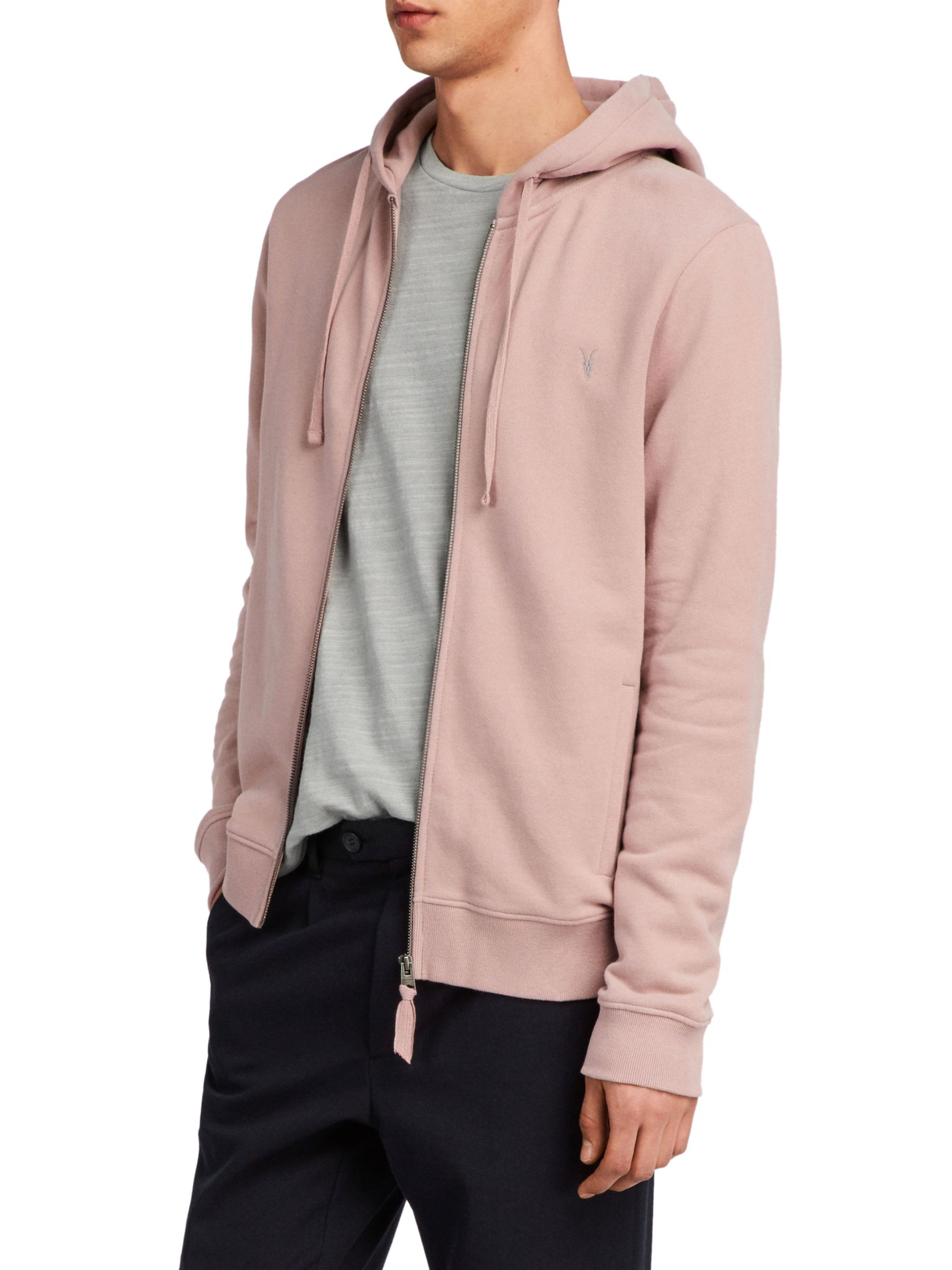 all saints pink hoodie