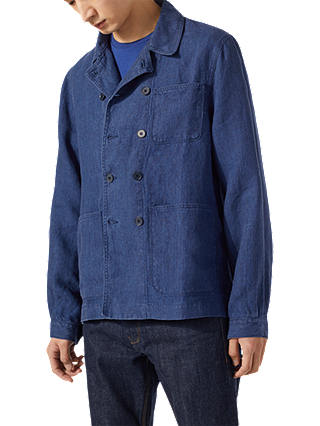 Jigsaw Blueprint Line Chore Jacket, Blue