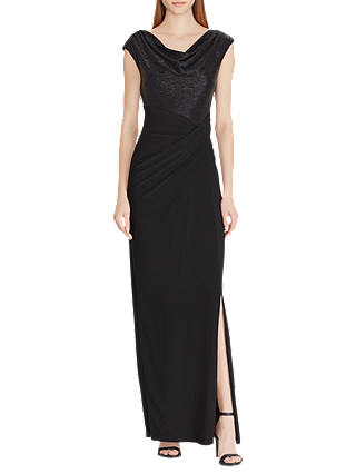 Lauren Ralph Lauren Metallic Cap Sleeve Dress, Black