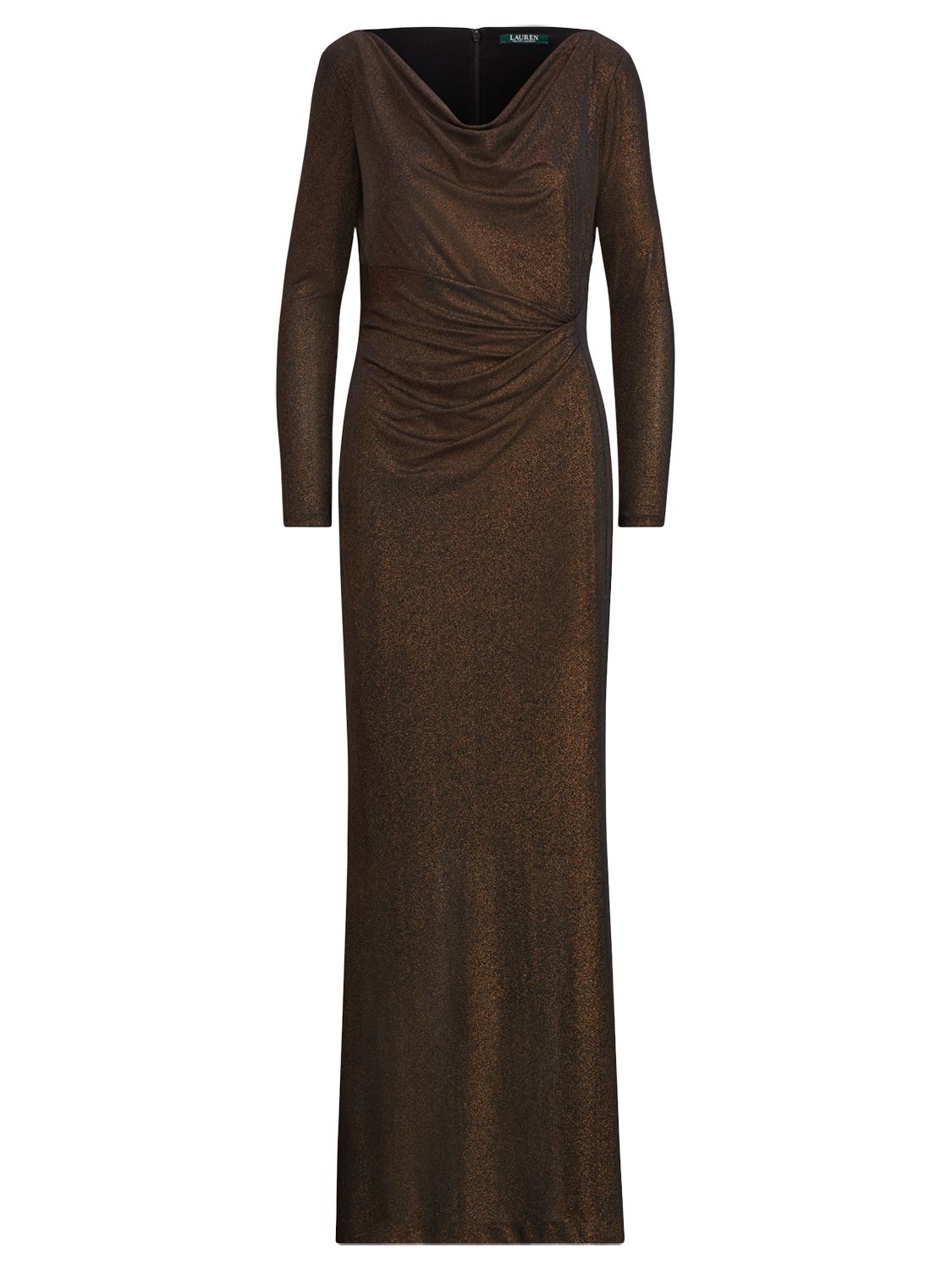 ralph lauren metallic jacquard gown