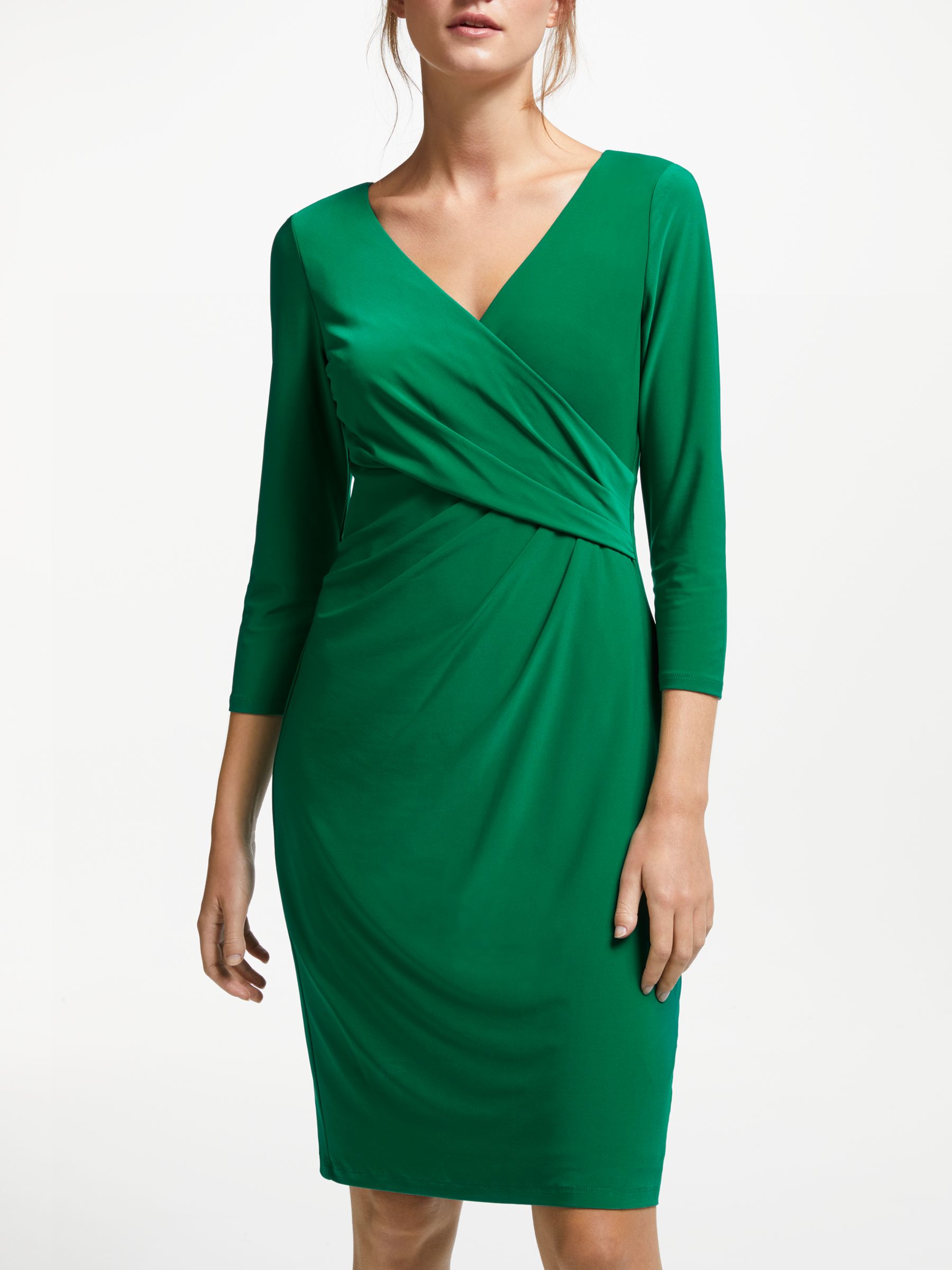Lauren Ralph Lauren Cleora Ruched Dress, Lush Emerald