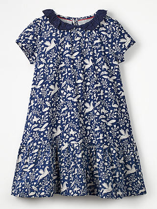 Mini Boden Girls' Jersey Dress, Blue