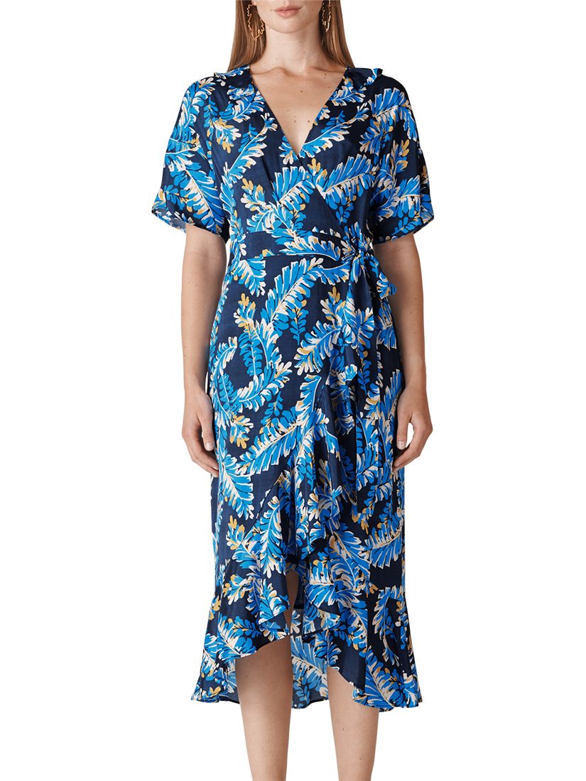 josephine print wrap dress