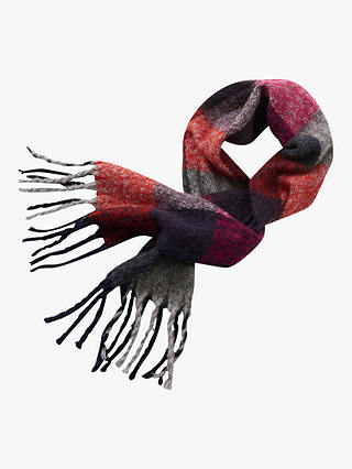 Betty Barclay Check Scarf, Red/Multi
