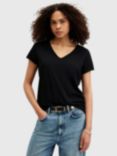 AllSaints Emelyn Tonic T-Shirt, Jet Black