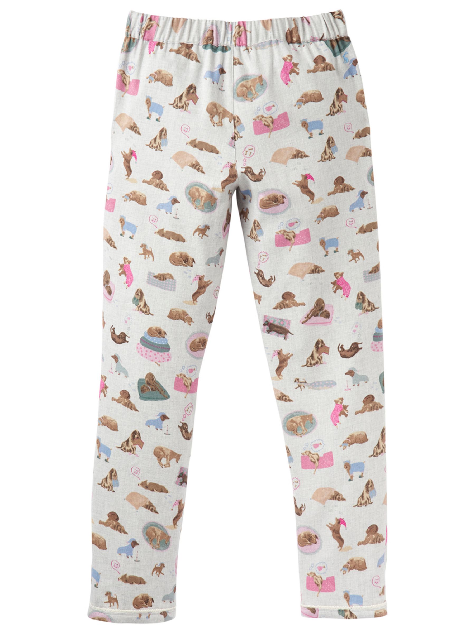 Joules Snooze Dog Print Cotton Pyjama Bottoms, Grey/Multi at John Lewis ...