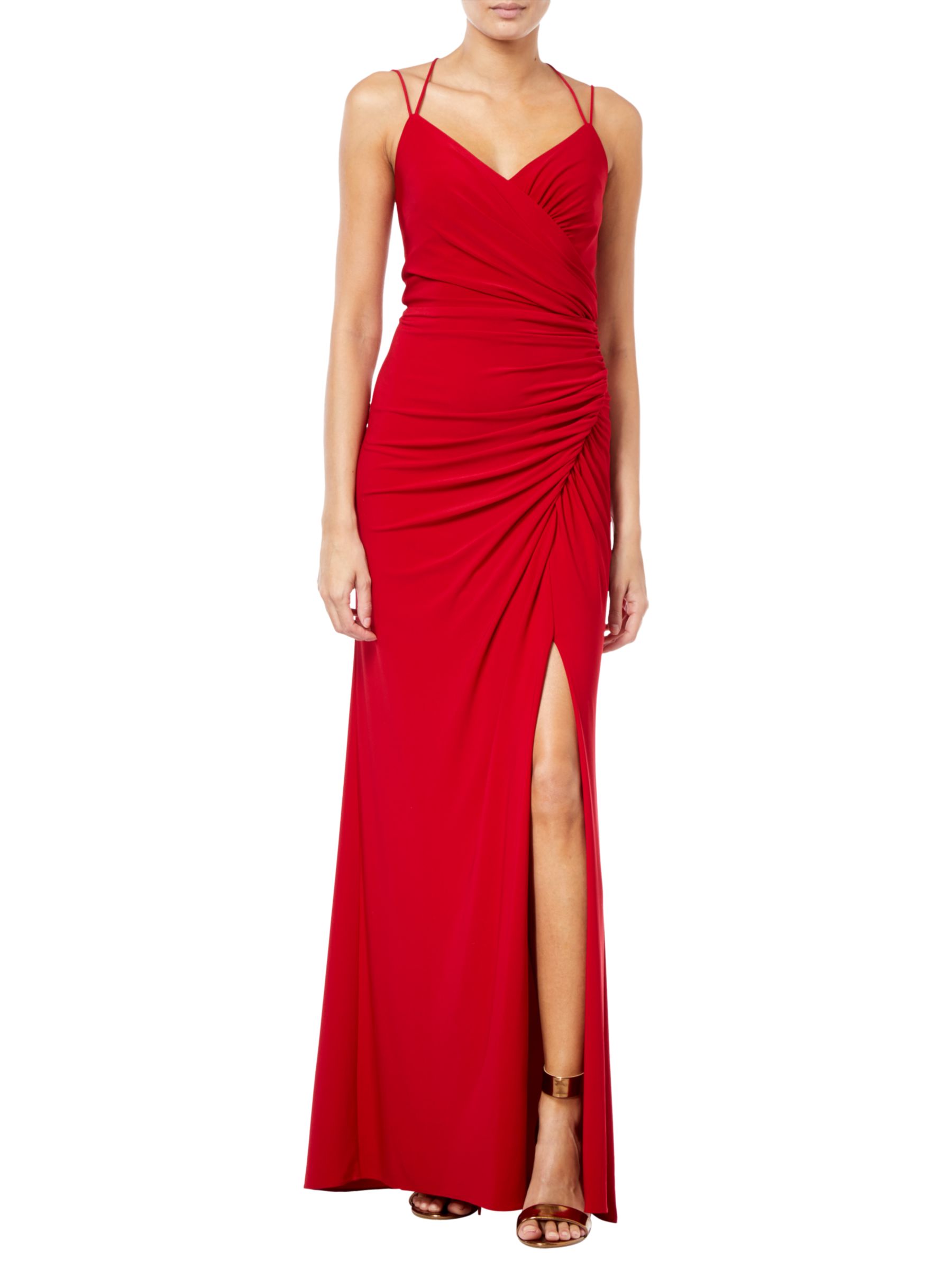 Adrianna Papell Jersey Long Dress, Cardinal
