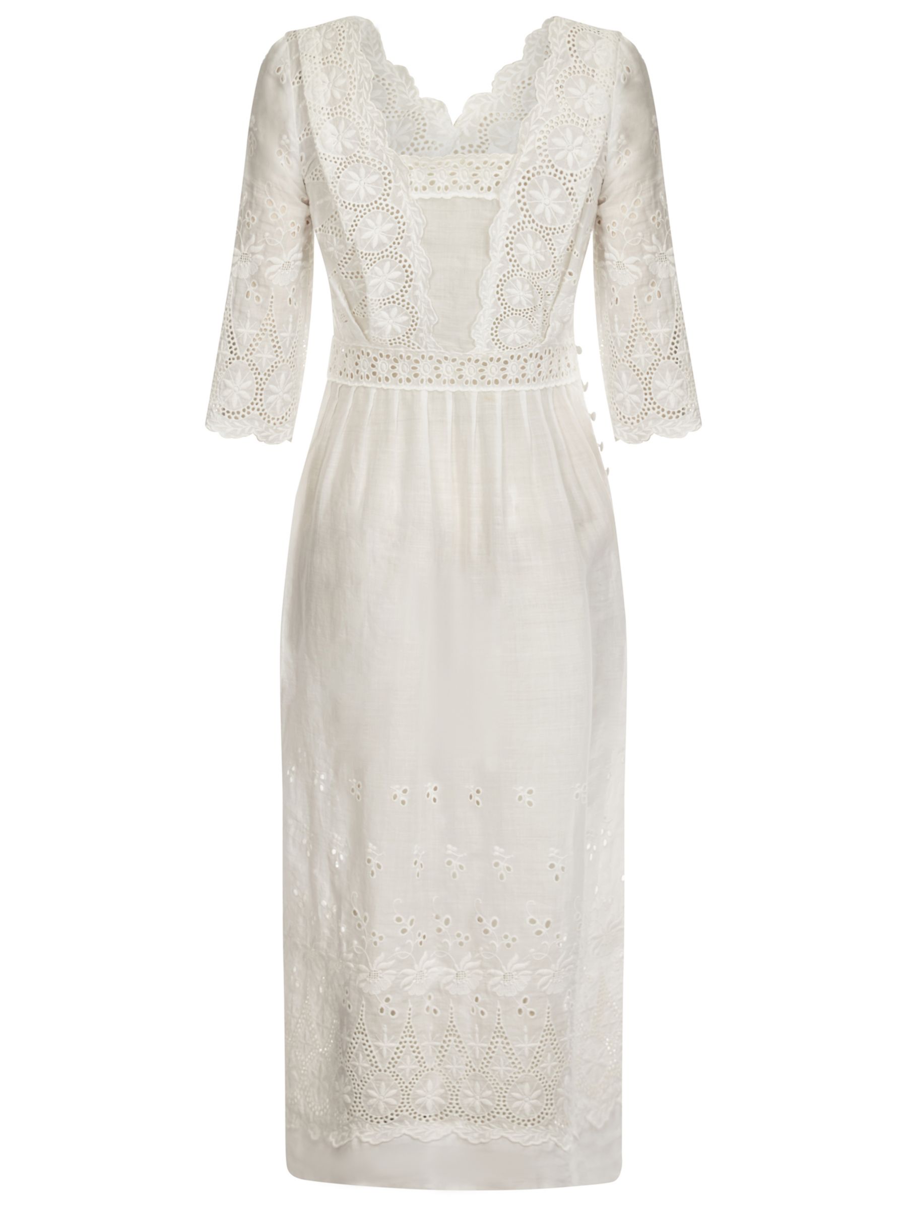 Ghost Athena Dress, White at John Lewis & Partners