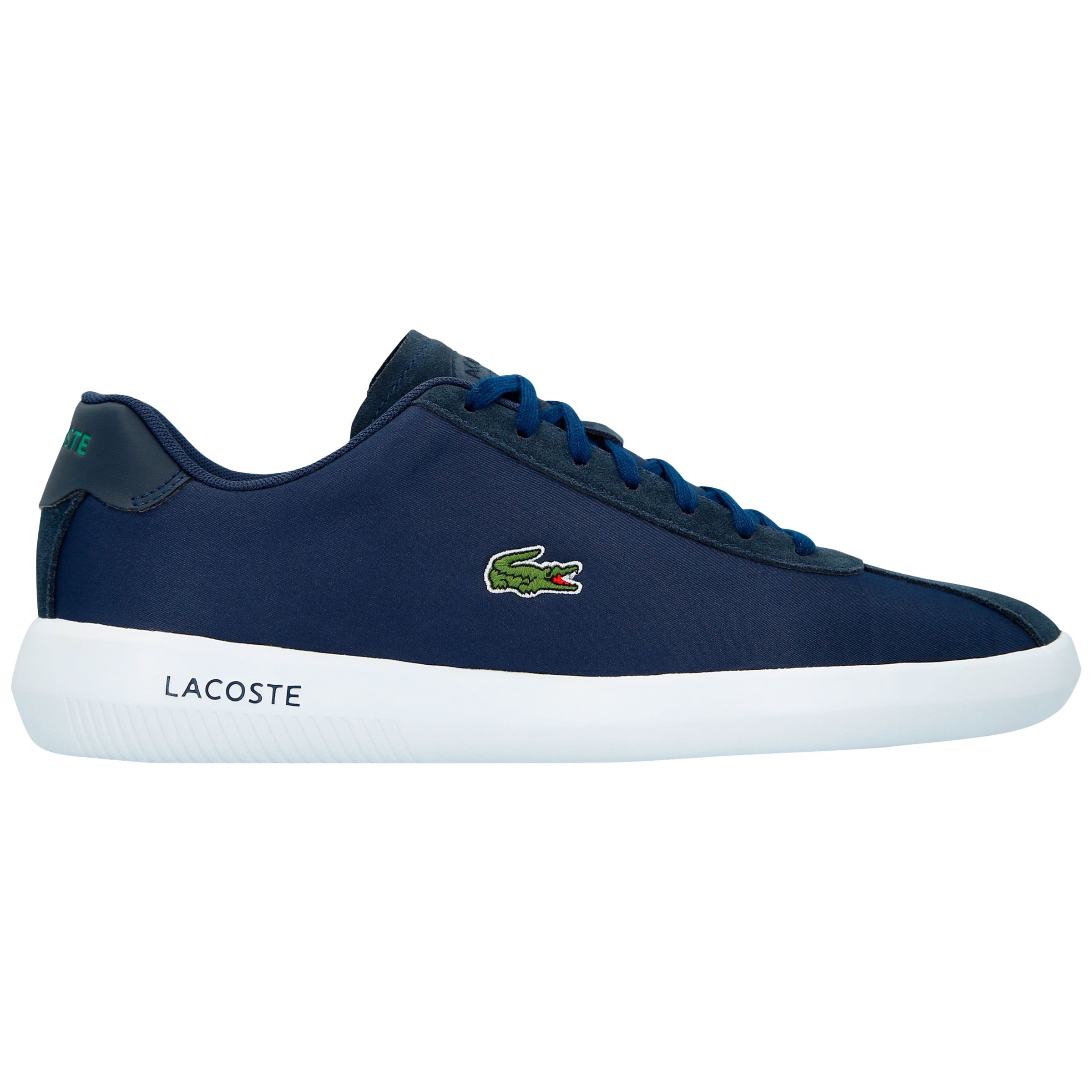 lacoste navy trainers