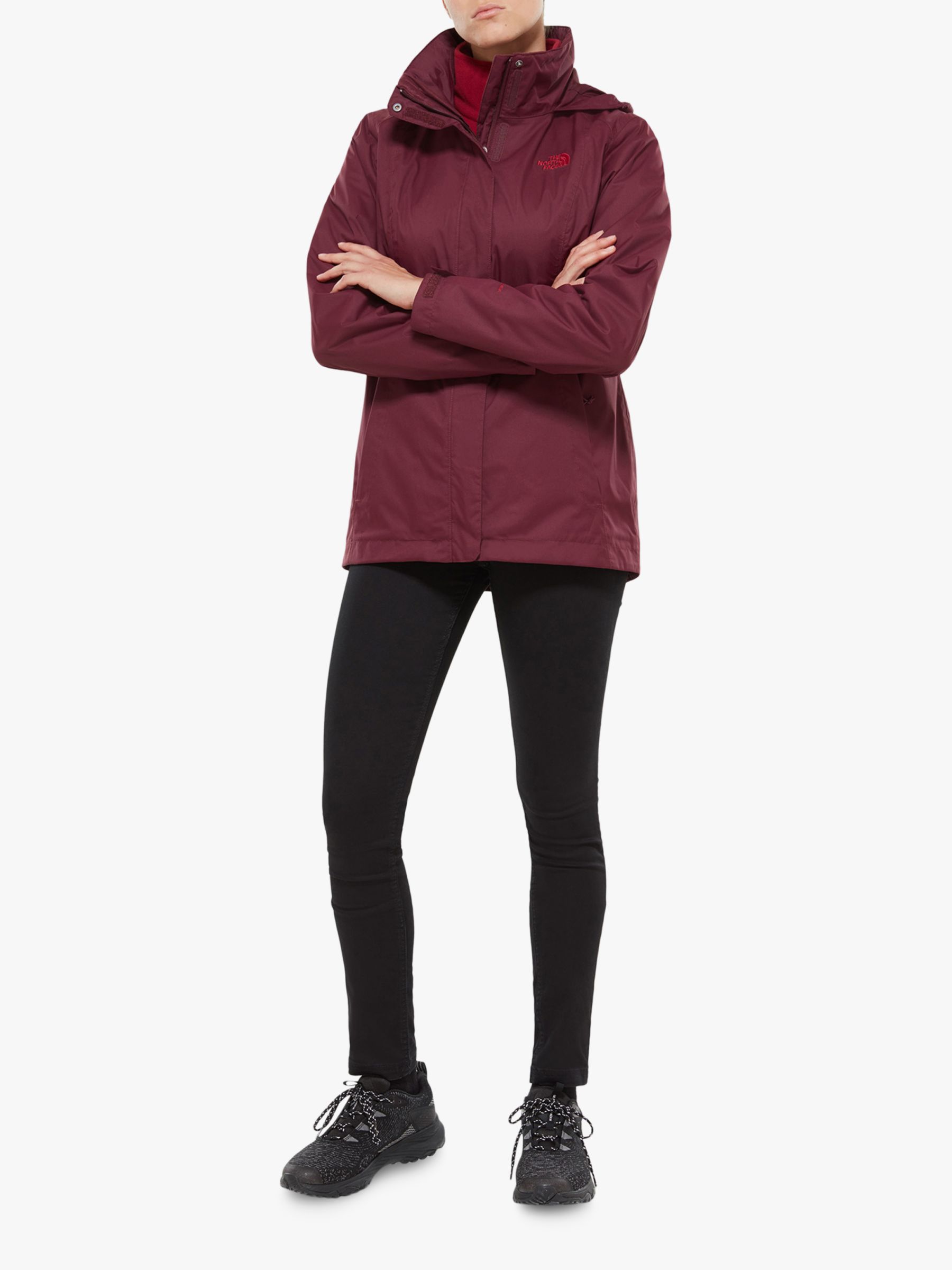 The North Face Evolve Triclimate Women S Jacket Fig Brown Rumba Red At John Lewis Partners