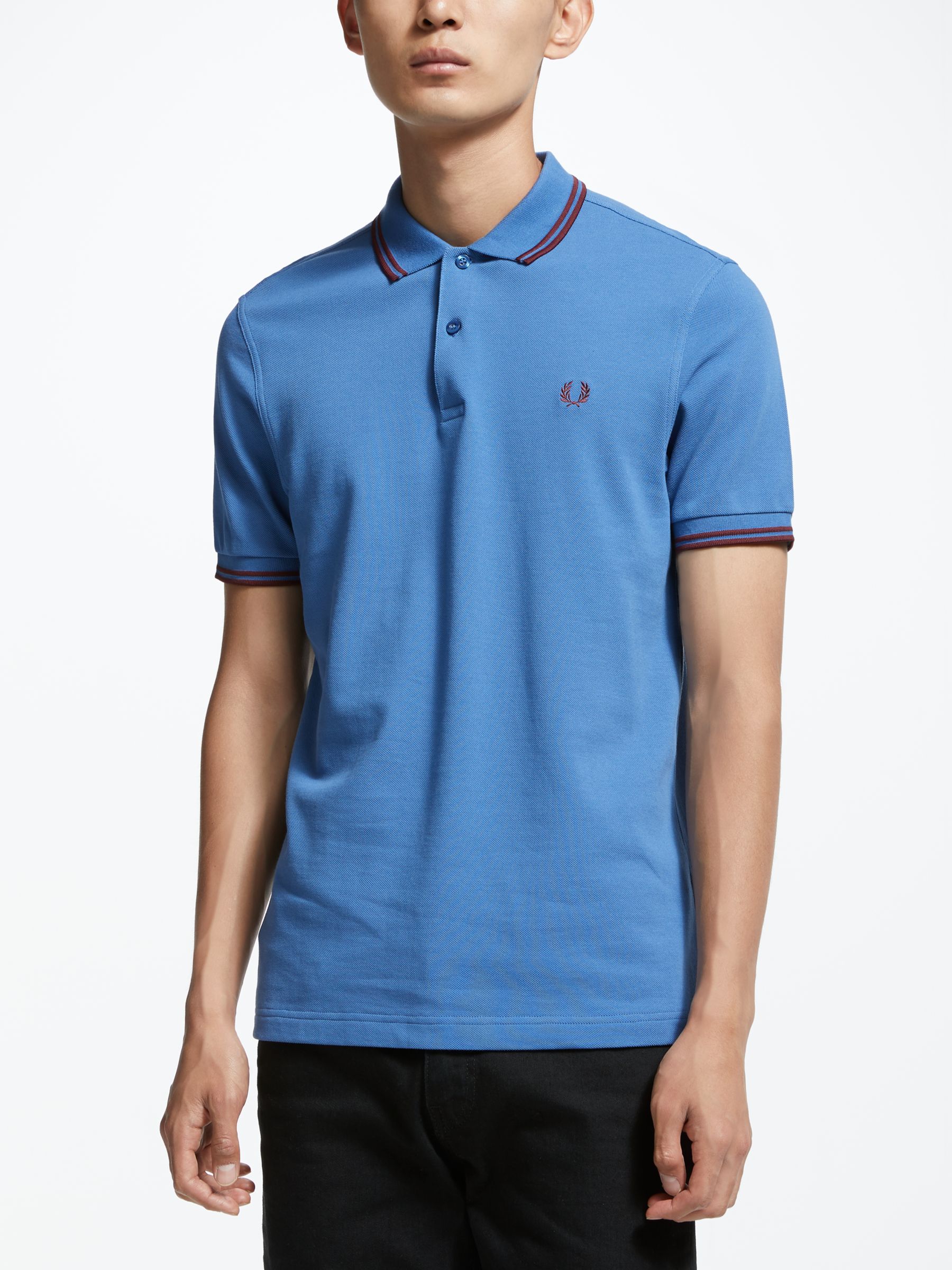 Fred Perry Twin Tipped Polo Shirt, Blue, L